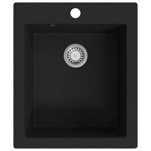 vidaXL &Eacute;vier de cuisine Granite Noir