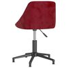 vidaXL Chaise pivotante de salle &agrave; manger Rouge bordeaux Velours