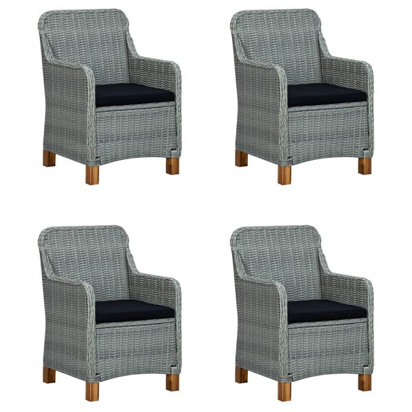 vidaXL Ensemble &agrave; manger de jardin 5 pcs Gris clair