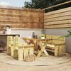 vidaXL Ensemble &agrave; manger de jardin 4 pcs Bois de pin impr&eacute;gn&eacute;