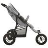 vidaXL Poussette pour b&eacute;b&eacute; Gris clair Acier