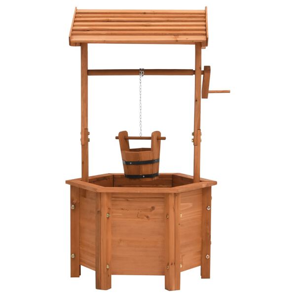 vidaXL Jardini&egrave;re &agrave; puits &agrave; souhait de jardin 40x40x84cm Bois de sapin