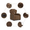 vidaXL Fauteuil inclinable électrique marron tissu