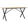 vidaXL Table &agrave; manger cadre en X 160x80x75,5 cm bois pin massif acier