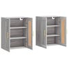 vidaXL Armoires murales 2 pcs sonoma gris bois d'ing&eacute;nierie