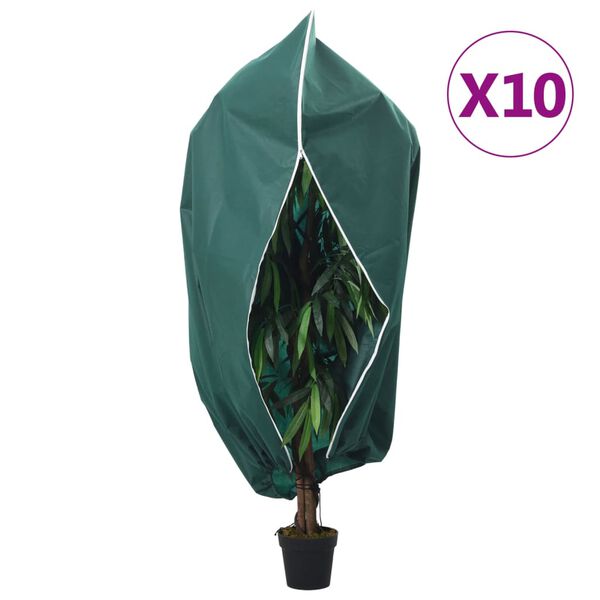vidaXL Housses de protection pour plantes avec fermeture &eacute;clair 10 pcs