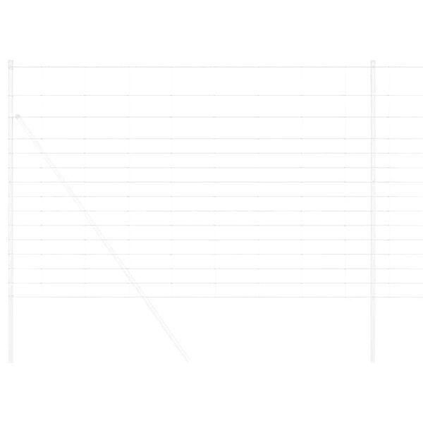 vidaXL Cl&ocirc;ture de prairie Argent&eacute; 25 x 1,6 m Acier galvanis&eacute;