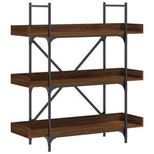 vidaXL Biblioth&egrave;que &agrave; 3 niveaux ch&ecirc;ne marron 100x33x108,5 cm