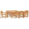 vidaXL Ensemble &agrave; manger de jardin 9 pcs Bois de teck solide
