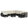 vidaXL Ensemble de canap&eacute; de jardin 12 pcs Noir polyrotin