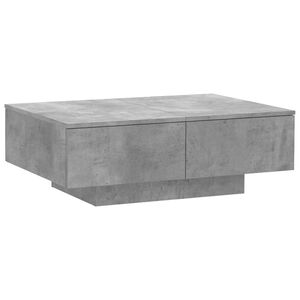 vidaXL Table basse Gris b&eacute;ton 90x60x31 cm Agglom&eacute;r&eacute;