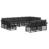 vidaXL Ensemble de canap&eacute;s d'ext&eacute;rieur 13 pc Noir et Gris fonc&eacute;