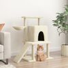 vidaXL Arbre &agrave; chat avec griffoirs en sisal Cr&egrave;me 96,5 cm