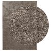 vidaXL Tapis ISTAN &agrave; poils longs aspect brillant gris 160x230 cm