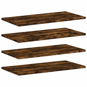 vidaXL &Eacute;tag&egrave;res murales 4 pcs ch&ecirc;ne fum&eacute; 60x30x1,5cm bois d'ing&eacute;nierie