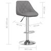 vidaXL Tabourets de bar lot de 2 gris similicuir