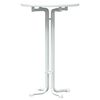 vidaXL Table de bar blanc &Oslash;70x110 cm bois d'ing&eacute;nierie et acier