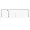 vidaXL Portail de jardin en acier 350 x 75 cm argent&eacute;