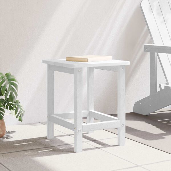 vidaXL Table d'appoint Adirondack Blanc 38 x 38 x 46 cm HDPE