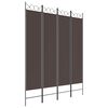 vidaXL Cloison de s&eacute;paration 4 panneaux Marron 160x200 cm Tissu