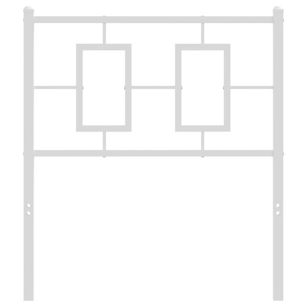 vidaXL T&ecirc;te de lit de remplacement m&eacute;tal blanc 80 cm