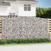 vidaXL Panier de gabions arqu&eacute; 400x50x200/220 cm Fer galvanis&eacute;