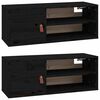vidaXL Armoires murales 2 pcs Noir 80x30x30 cm Bois de pin massif