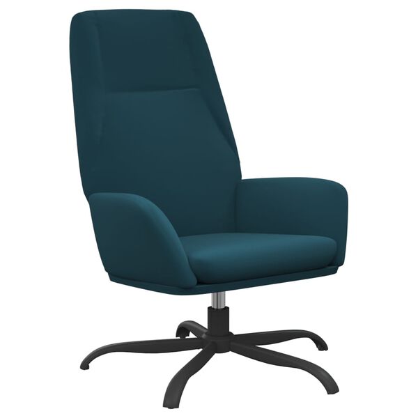 vidaXL Chaise de relaxation Bleu Velours