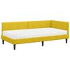 vidaXL Cadre de lit d'angle avec matelas Autre 2 pcs Jaune Velours