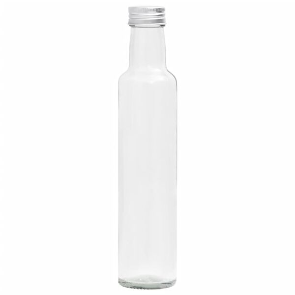 vidaXL Petites bouteilles en verre 260 ml avec bouchon &agrave; vis 10 pcs