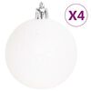 vidaXL Ensemble de boules de No&euml;l 70 pcs Argent&eacute; et blanc