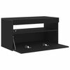 vidaXL Meuble TV 2 pcs Ch&ecirc;ne noir 75 x 35 x 40 cm Bois d'ing&eacute;nierie