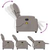 vidaXL Fauteuil de massage inclinable électrique Taupe Tissu
