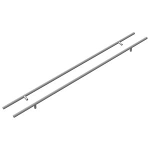 vidaXL Poign&eacute;e de cabinet 2 pcs Argent&eacute; 800 mm Acier inoxydable
