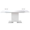 vidaXL Table &agrave; d&icirc;ner extensible Blanc brillant 180x90x76 cm MDF