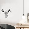 Homemania D&eacute;coration murale Cerf 51x51 cm Acier Noir