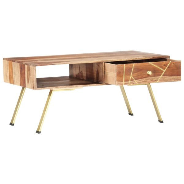 vidaXL Table basse 95x50x42 cm Bois massif