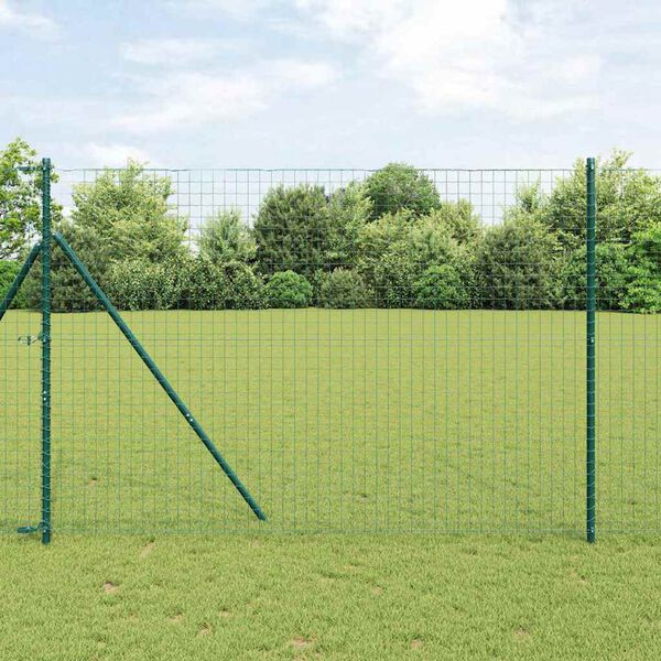 vidaXL Clôture Euro Vert 1.6 x 10 m Fer revêtu de PVC