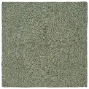 vidaXL Tapis de surface Vert olive 120 x 120 cm Jute