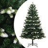 vidaXL Sapin de No&euml;l artificiel &agrave; charni&egrave;res avec neige floqu&eacute;e 210 cm