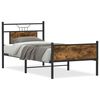 vidaXL Cadre de lit sans matelas chêne fumé 75x190cm bois d'ingénierie