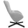 vidaXL Fauteuil &oelig;uf Gris clair 63 x 73 x 90 cm Velours