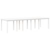 vidaXL Ensemble de salle &agrave; manger pour jardin 11 pcs Blanc