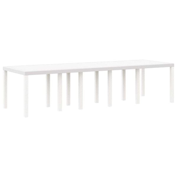 vidaXL Ensemble de salle &agrave; manger pour jardin 11 pcs Blanc