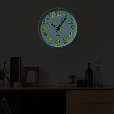 vidaXL Horloge murale lumineuse Blanc 30 cm