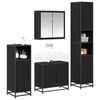 vidaXL Ensemble de mobilier de salle de bain 4 pcs Ch&ecirc;ne noir