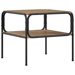 vidaXL Table d'appoint Ch&ecirc;ne artisanal 100 x 50 x 46 cm