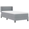 vidaXL Lit &agrave; ressorts avec matelas Gris clair 200 x 100 cm Polyester
