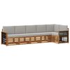 vidaXL Ensemble de canap&eacute; d'angle 5 pcs Naturel et gris clair