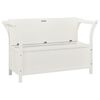 vidaXL Banc de rangement 126 cm Blanc Bois de pin solide